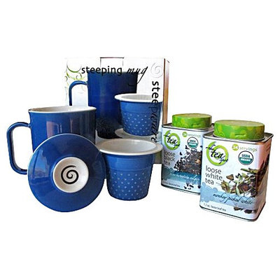The Tea Spot The TeaSpot Handcrafted Ceramic Tea Mug with Organic Loose Leaf Teas Gift Set