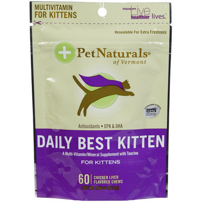 Pet Naturals of Vermont Daily Best Kitten Fun Shaped Chews - 60 count