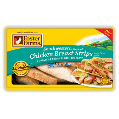 Foster Farms Southwestern Seasoned Chicken Breast Strips, 6 oz
