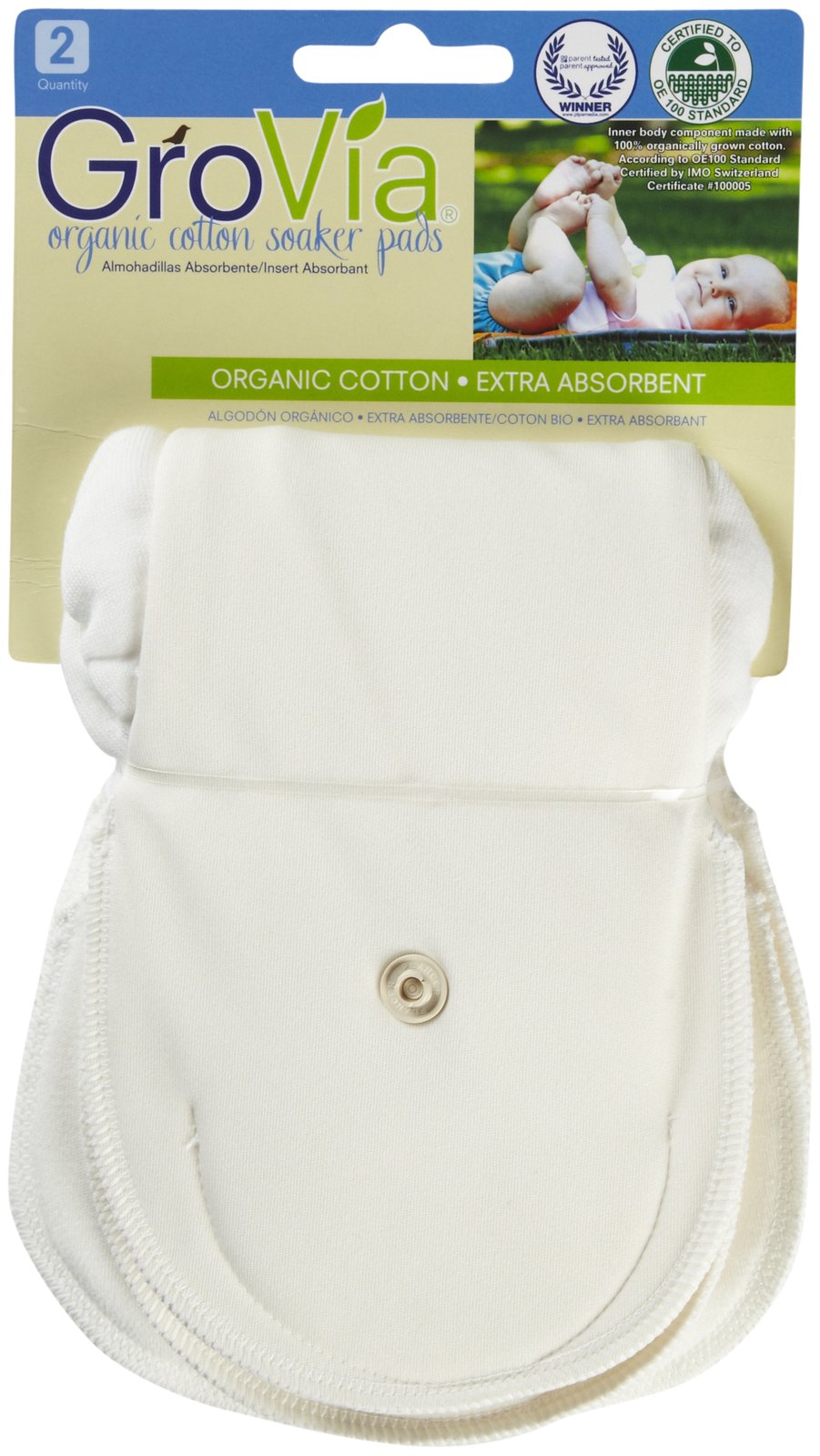 GroVia Organic Soaker Pads - 2-Pk