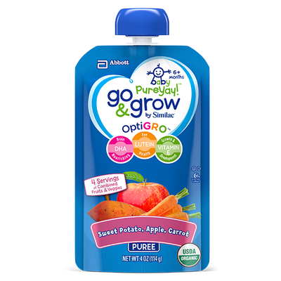 Go & Grow By Similac® Sweet Potato, Apple & Carrot Puree Baby Food Pouches With OptiGRO™