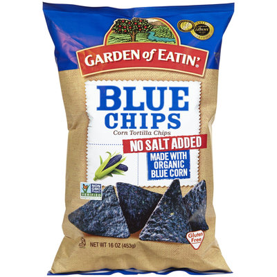 Garden Of Eatin' Blue Chips, No Salt, Party Size, 16 oz
