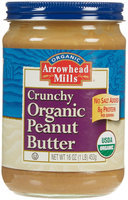 Arrowhead Mills Organic Crunchy Peanut Butter - No Salt Added - 16 oz