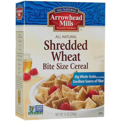 ARROWHEAD MILLS Shredded Wheat Bite Size Cereal 12 OZ