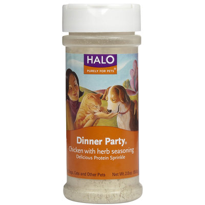 Halo Purely For Pets Dinner Party Protein Sprinkle Chicken with Herb Seasoning - 2 oz