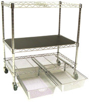Seville Classics Heavy-Duty Office Utility File Cart, Chrome