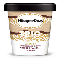 Haagen-Dazs Trio Crispy Belgian Chocolate Coffee & Vanilla Ice Cream
