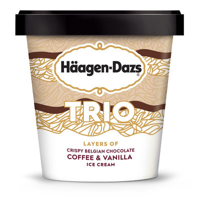 Haagen-Dazs Trio Crispy Belgian Chocolate Coffee & Vanilla Ice Cream