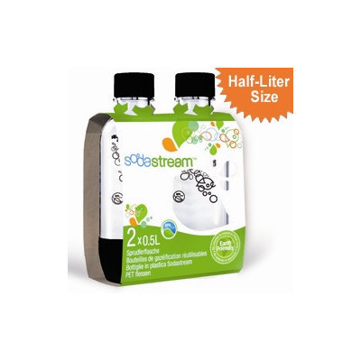 Soda Stream SodaStream 0.5L Twin Pack Carbonating Bottles Black