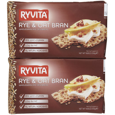 Ryvita Crisp Bread Ryvita B37285 Ryvita Rye and Oat High Fiber Bran -10x8.8 Oz