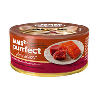 Iams™ Purrfect Delicacies™ Roasted Beef & Salmon Dinner in Gravy Cat Food