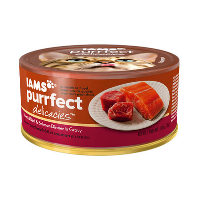 Iams™ Purrfect Delicacies™ Roasted Beef & Salmon Dinner in Gravy Cat Food