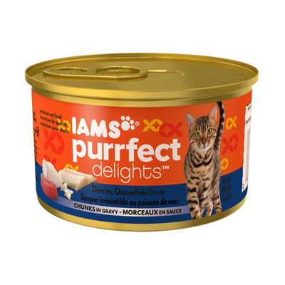 Iams™ Purrfect Delights™ Dive In, Oceanfish Dinner Chunks in Gravy Cat Food