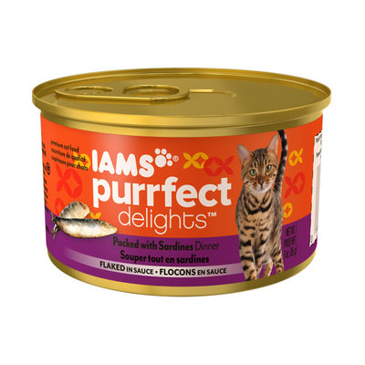 Iams™ Purrfect Delights™ Packed with Sardines Dinner Flaked in Sauce Cat Food