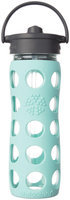 Lifefactory Glass Bottle with Straw Cap and Silicone Sleeve - 16oz - Turquoise