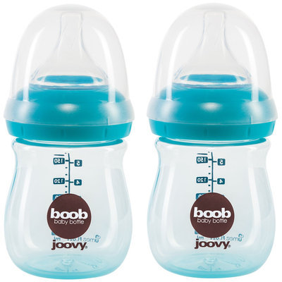 JoovyA Boob 5-Ounce Baby Bottle in Turquoise (2-Pack)