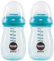 JoovyA Boob 9-Ounce Baby Bottle in Turquoise (2-Pack)