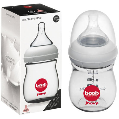JoovyA Boob 5-Ounce Baby Bottle in Grey