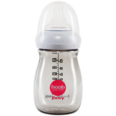 JoovyA Boob 9-Ounce Baby Bottle in Grey