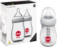 JoovyA Boob 9-Ounce Baby Bottle in Grey (2-Pack)