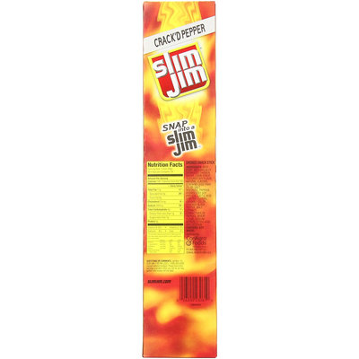 Slim Jim Giant Meat Cracked Pepper Smoked Sticks