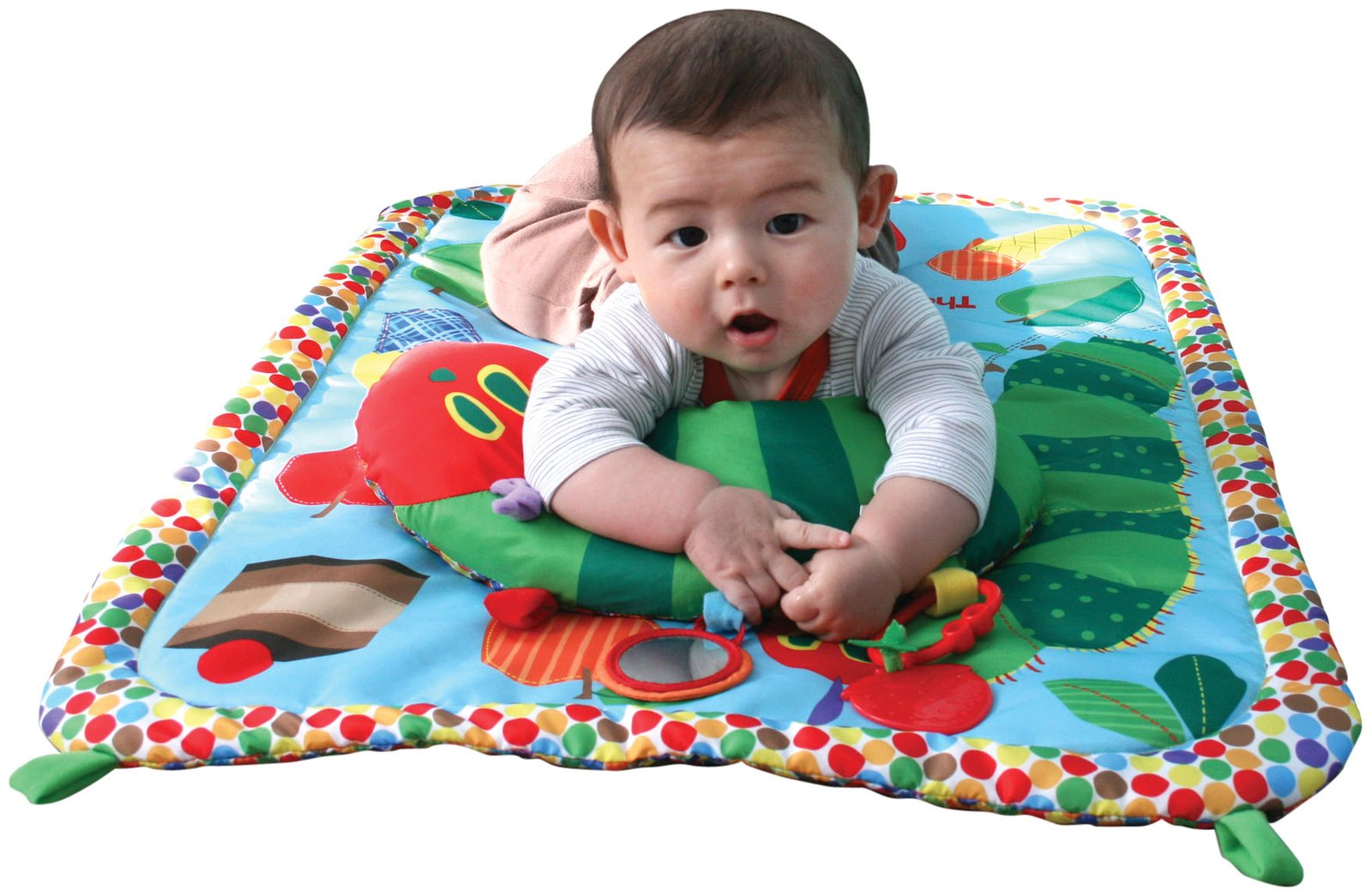 caterpillar tummy time pillow
