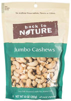 Back To Nature Jumbo Cashews, Sea Salt, Roasted, 10 oz