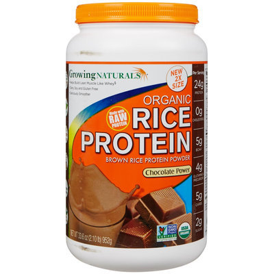 Growing Naturals Organic Rice Protein Chocolate Power 2 lbs