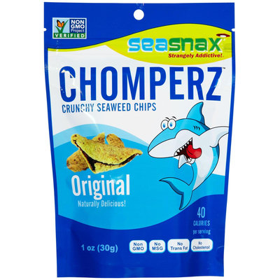 SeaSnax Chomperz Crunchy Seaweed Chips Original 1 oz