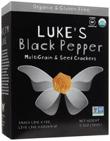 Luke's Organic Mulitgrain & Seed Crackers Black Pepper 3.5 oz