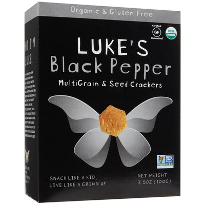 Luke's Organic Mulitgrain & Seed Crackers Black Pepper 3.5 oz