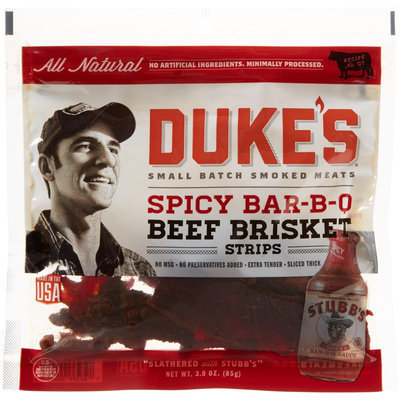 Dukes Duke's Jerky Steak Strips - Spicy Barbecue - 3 oz