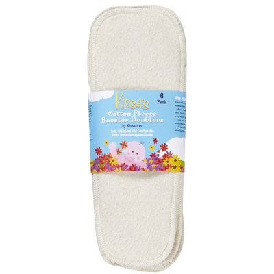 Kissaluvs Kissa's Cotton Fleece Boosters Doublers - Unbleached 6 pk