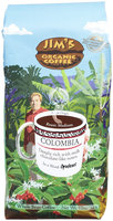 Jim's Organic Coffee Organic Colombian Coffee Bean, 12 oz