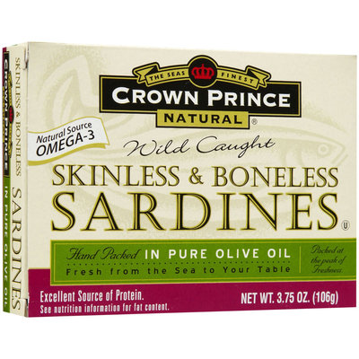 Crown Prince Skinless & Boneless Sardines, In Oil, 3.75 oz