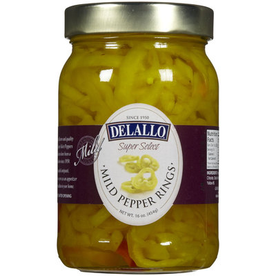 Delallo Mild Pepper Rings, 16 oz