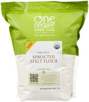 One Degree Flour 95% Organic Sprouted Spelt 80 Oz, Pack of 4