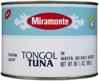 Miramonte Tongol Tuna In Water, No Salt