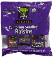 Tree Of Life Organic Raisins, 9-0.5 oz boxes