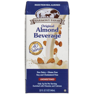 Harmony Farms Unsweetened Original Almond Beverage, 32 fl oz - 1 ct.