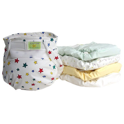 Kushies Ultra Lite All in One Cloth Diaper - - Assorted - 5 ct.