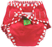 Kushies Reusable Swim Diaper - Red Solid Medium - 1 ct.