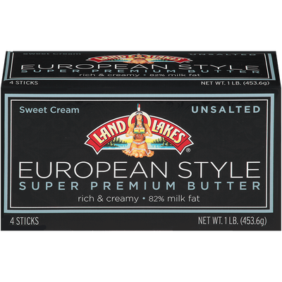 Land O'Lakes European Style Super Premium Sweet Cream Unsalted Butter