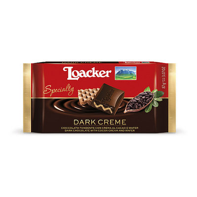 Loacker Chocolate Specialty Dark Creme Chocolate Wafer