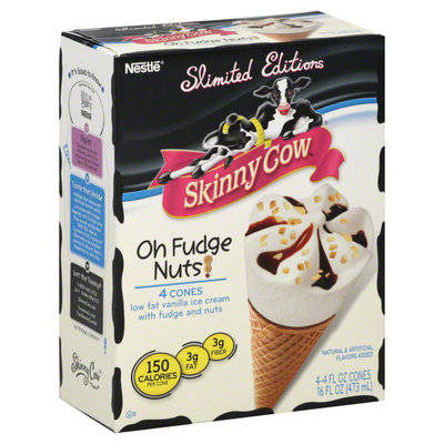 Skinny Cow Low Fat Ice Cream Cones Oh Fudge Nuts