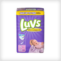 Luvs Ultra Leakguard with Nightlock™️ Plus Newborn Diapers