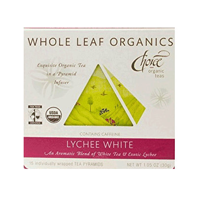 Choice Organic Teas Whole Leaf Organics Lychee White Tea