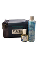 Phyto Homme Healthy Hair & Scalp Regimen Oil Control Kit by Phyto for Men - 3 Pc Kit 0.8oz Phytopolleine Universal Elixir, 6.7oz Phytopanama+ Intelligent Shampoo, Pouch