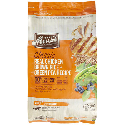 Merrick Large Breed Classic Real Chicken, Brown Rice & Green Pea