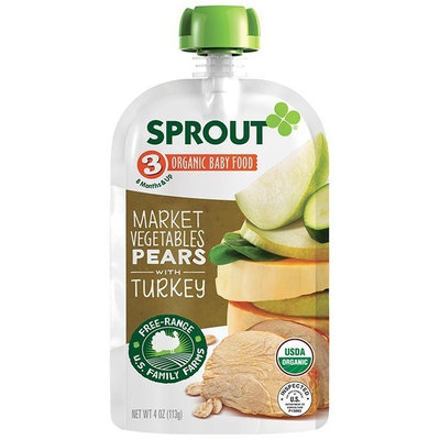 Sprout Market Vegetables Pear with Turkey Organic Baby Food